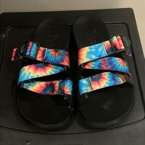 Colorful Tie-Dye Sandals